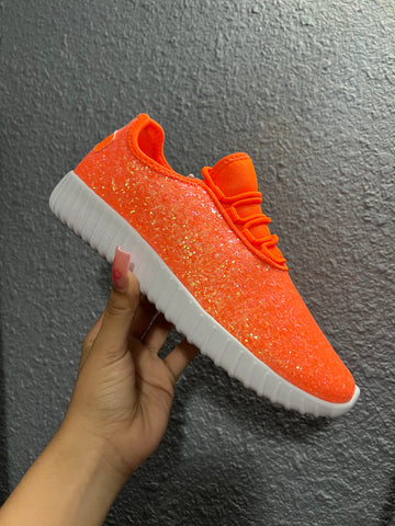 Orange Glitter shoes