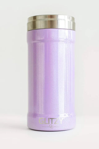 DOORBUSTER* Glitzy Can cooler - Purple Glitter
