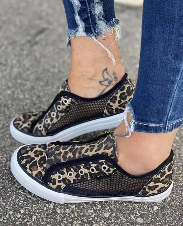 Leopard Mesh Sneaker
