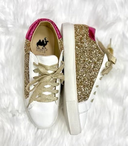 Gold Glitter Boujee Sneakers