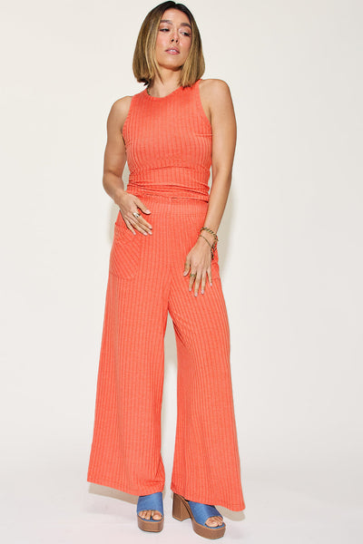 Jessie Ribbed Tank Pant Set