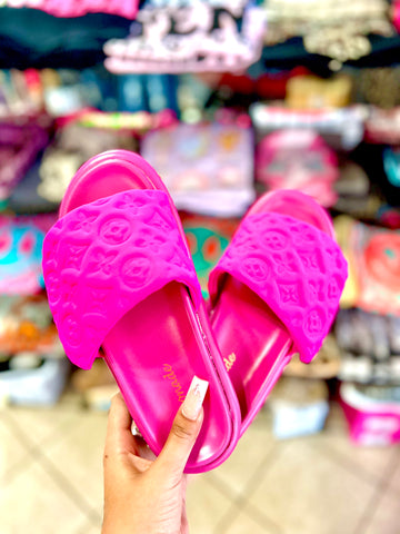 Pink Boutin Slides