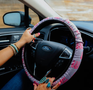 Pink Howdy Steering Wheel Cover