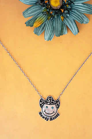 Howdy Smiley Necklace