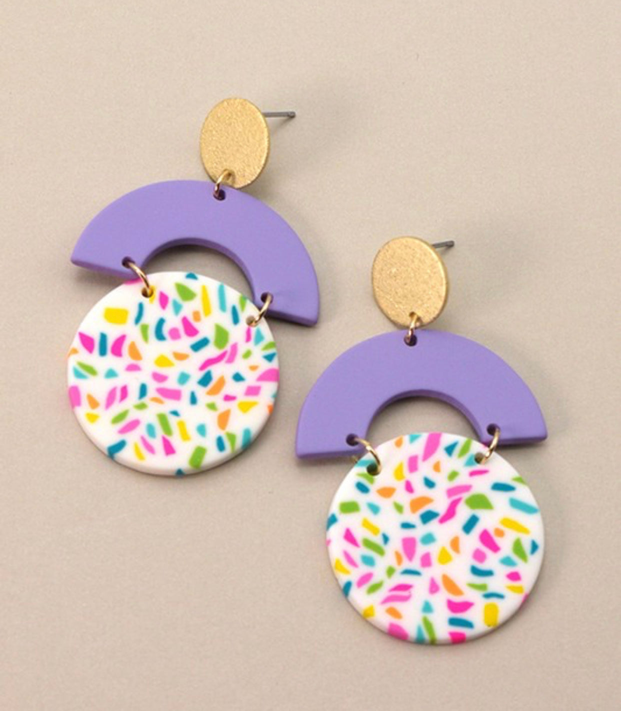 Lavender Confetti Earrings