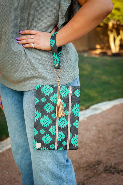 Turquoise Aztec Versi Bag