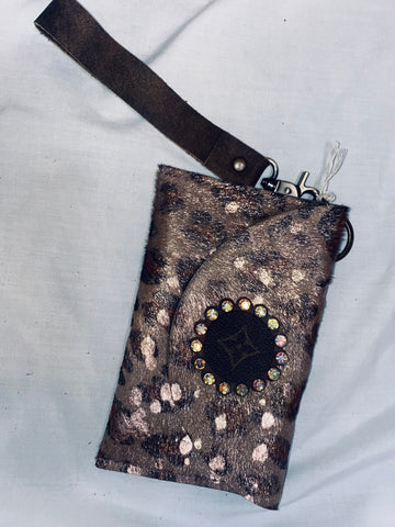 Rose Gold Leopard Keep It Gypsy Wristlet