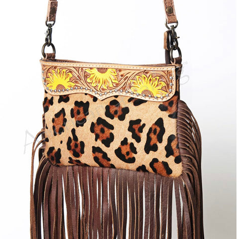 American Darling - Leopard with Sunflowers Small Crossbody