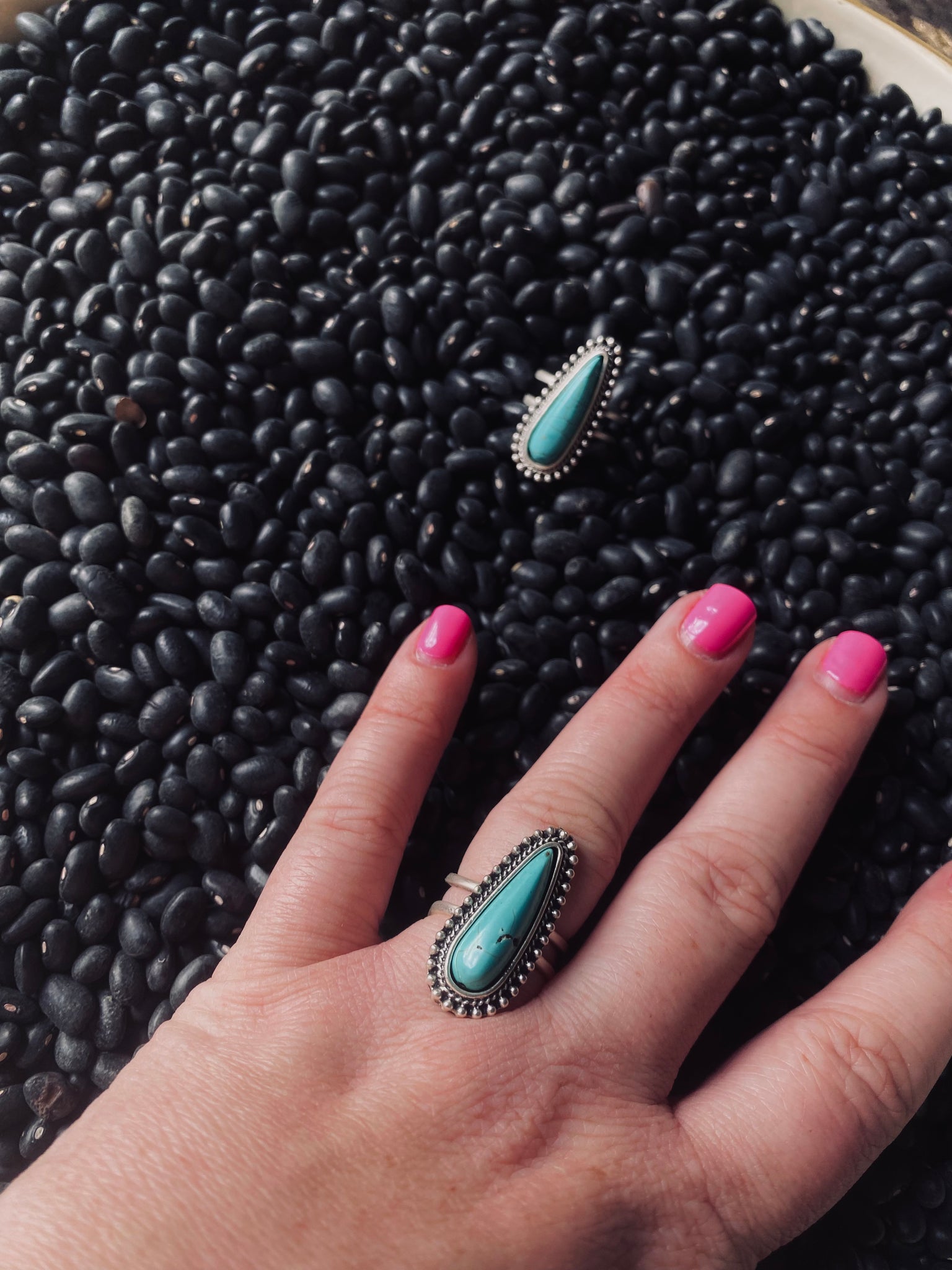 Kalea Turquoise Stone Adjustable Ring